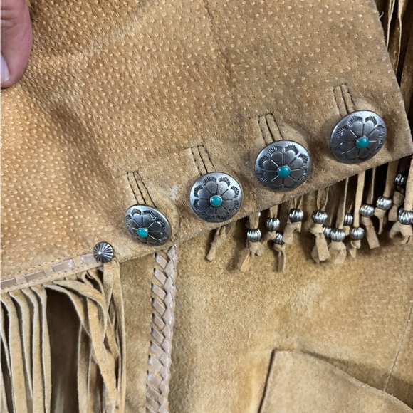 CRIPPLE CREEK FRINGED SUEDE LEATHER JACKET Size XL - Picture 12 of 13